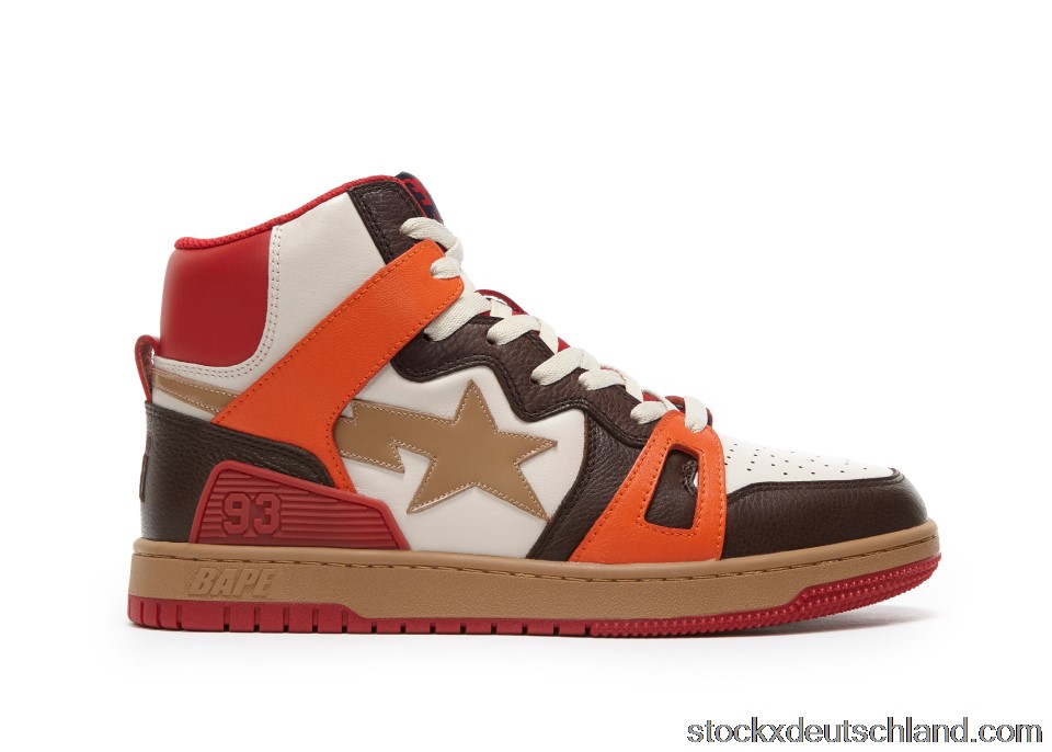 A Bathing Ape Bape Sta 93 Hi Red Orange Light Sand 001FWG701034X DE