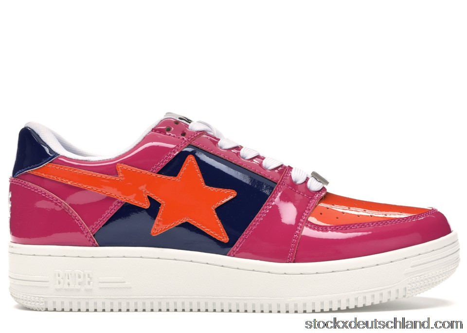 A Bathing Ape Bape Sta Low Color Block Pink Orange Navy DE