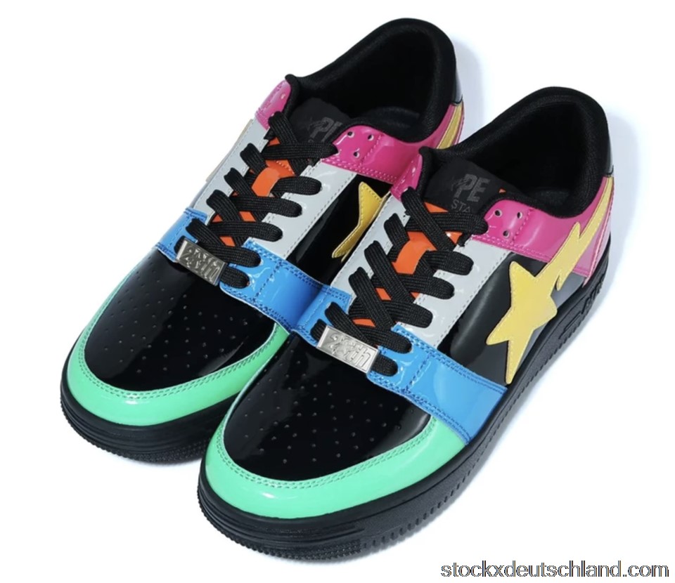 A Bathing Ape Bape Sta Low Crazy Black 1G80191012 BLK DE