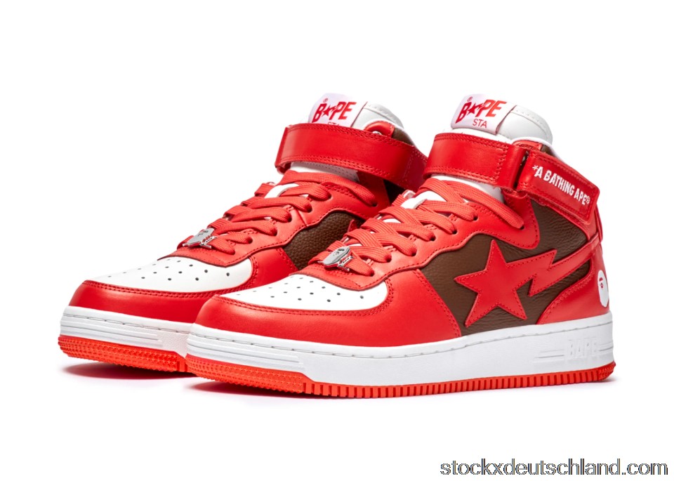 A Bathing Ape Bape Sta Mid Red (2022) 1I20-291-010 RED DE