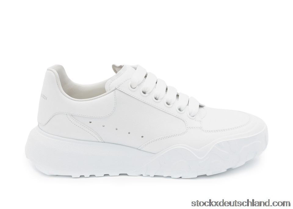Alexander McQueen Court Trainers White Leather (W) 633915WIA989000 DE