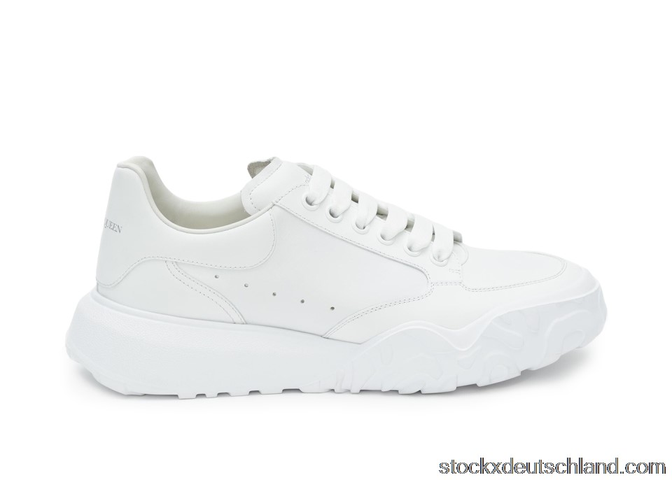 Alexander McQueen Court Trainers White Leather 634619WIA989000 DE