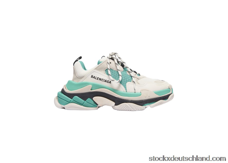 Balencaiga Triple S White Grey Turquoise (W) 524039W09OH3005 DE