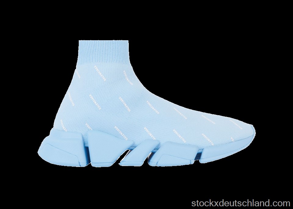 Balenciaga All Over Logo Speed 2.0 Light Blue (W) 617196W2DBO4122 DE