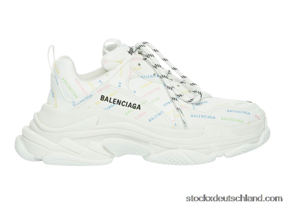 Balenciaga Triple S AllOver Logo White Multicolor 536737W2FA89083 DE