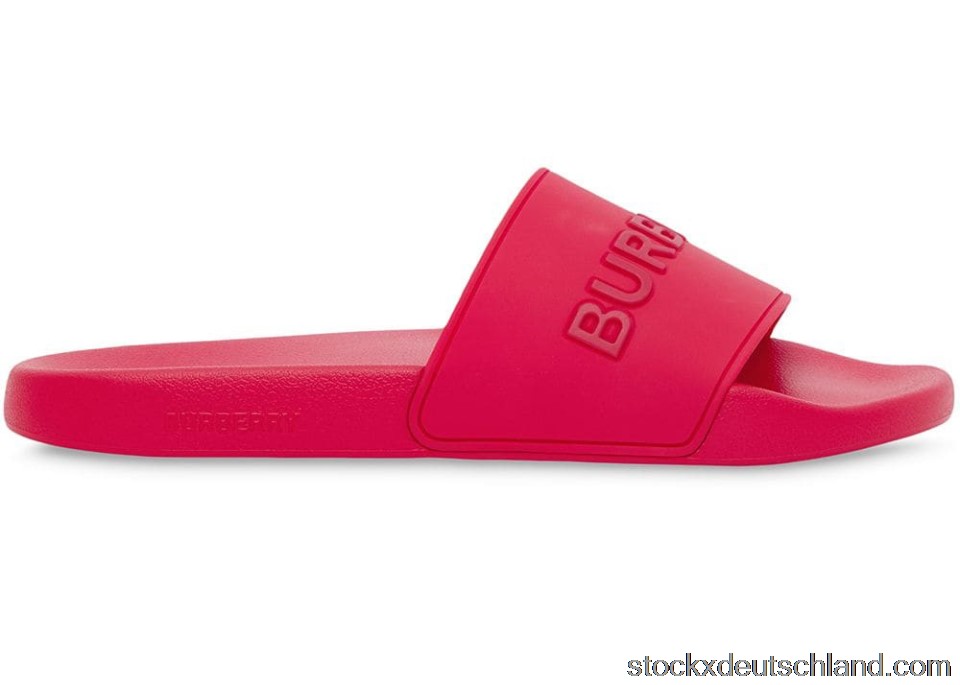Burberry Embossed Logo Slides Bright Red 80417371 DE