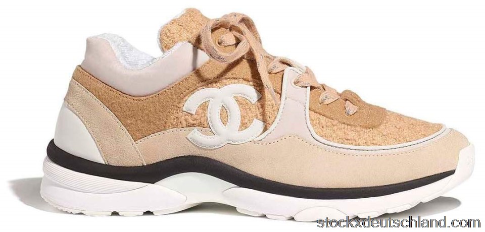 Chanel Low Top Trainer CC Beige Wool (W) DE