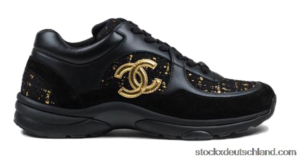 Chanel Low Top Trainer CC Suede Tweed DE