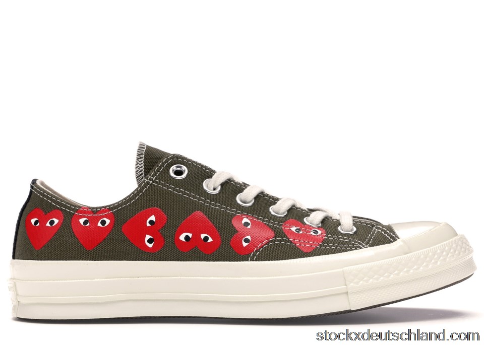 Converse Chuck Taylor All-Star 70 Ox Comme des Garcons Multi Heart Green 162976C DE