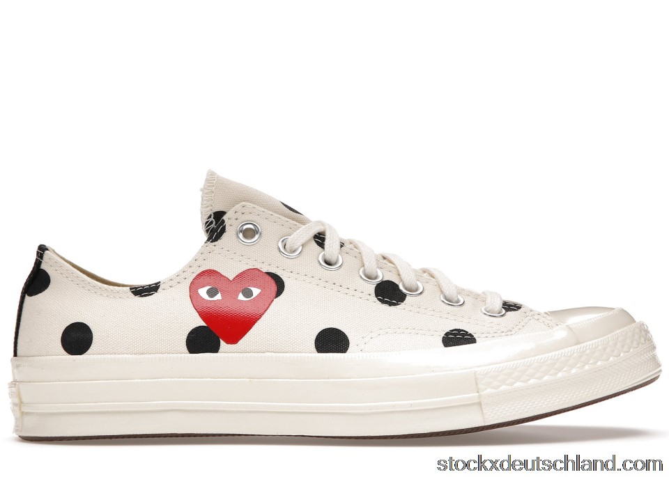 Converse Chuck Taylor All-Star 70 Ox Comme des Garcons PLAY Polka Dot White 157249C DE