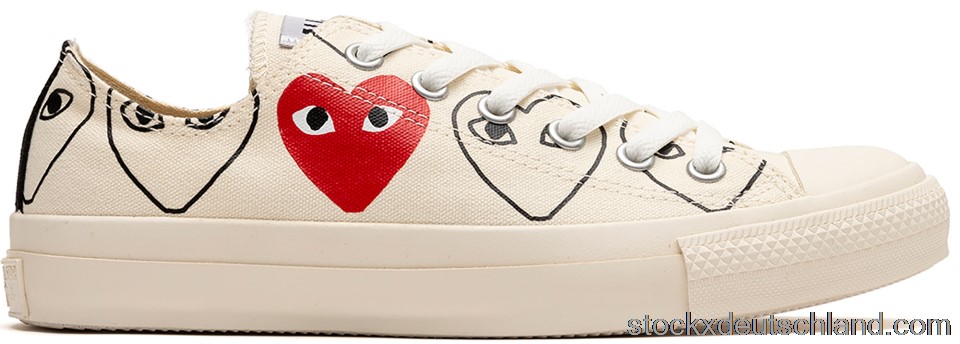 Converse Chuck Taylor All-Star 70 Ox Comme des Garcons Play All-Over Natural DE