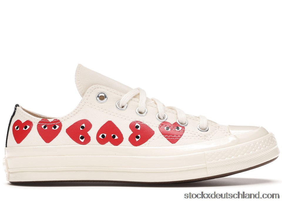 Converse Chuck Taylor All-Star 70 Ox Comme des Garcons Play Multi-Heart White 162975C DE