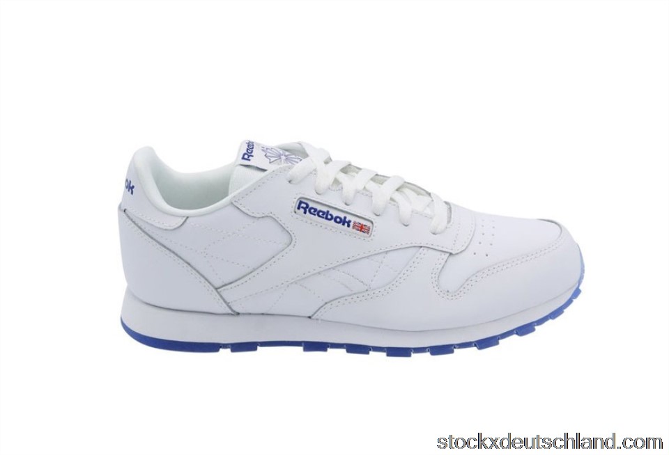 Reebok CL Leather Ice White Royal (GS) CN7334 DE