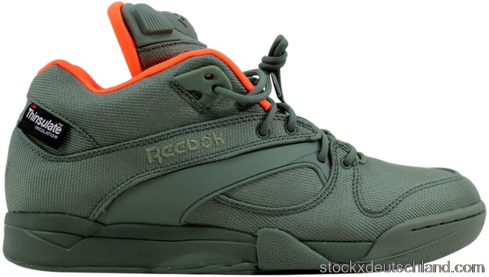 Reebok Court Victory Pump Tech Green Orange M48995 DE
