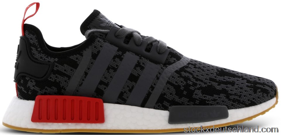 adidas NMD R1 Black Grey Red Gum (Foot Locker Exclusive) CG6666 DE